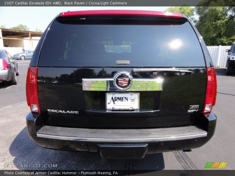 Black Raven / Cocoa/Light Cashmere 2007 Cadillac Escalade ESV AWD