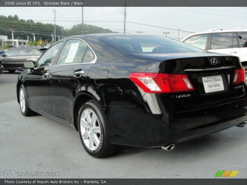 Obsidian Black / Black 2008 Lexus ES 350