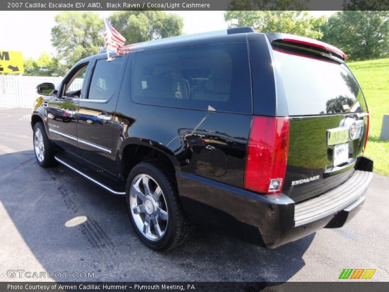 Black Raven / Cocoa/Light Cashmere 2007 Cadillac Escalade ESV AWD