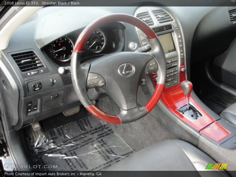 Obsidian Black / Black 2008 Lexus ES 350