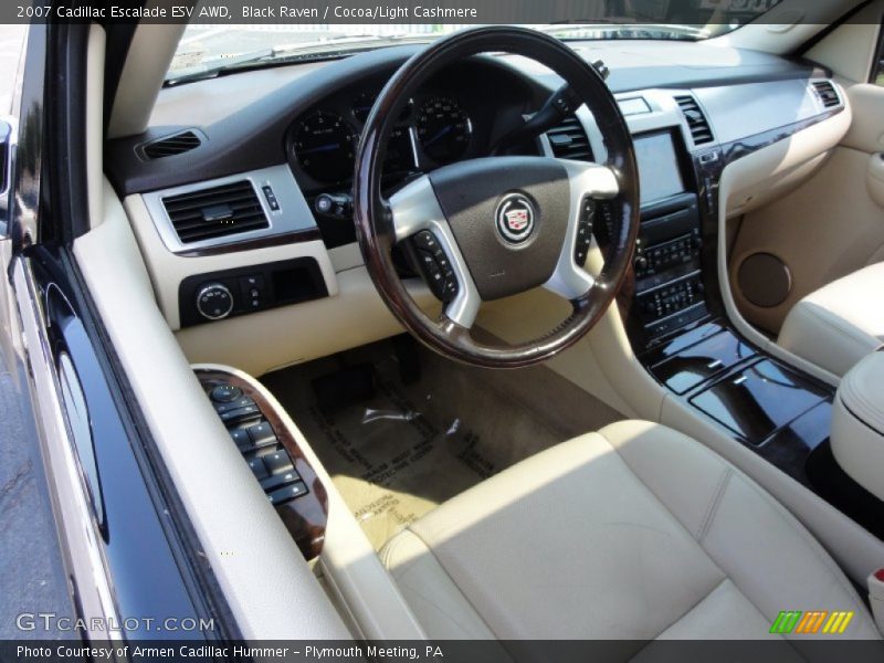 Black Raven / Cocoa/Light Cashmere 2007 Cadillac Escalade ESV AWD
