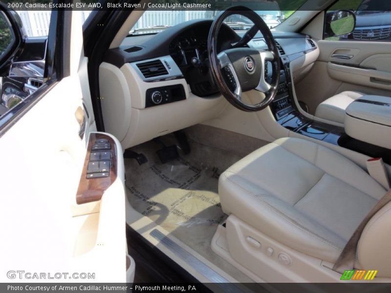 Black Raven / Cocoa/Light Cashmere 2007 Cadillac Escalade ESV AWD