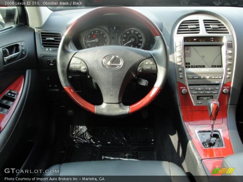 Obsidian Black / Black 2008 Lexus ES 350