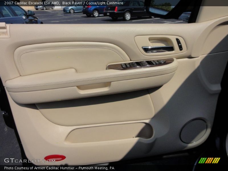 Black Raven / Cocoa/Light Cashmere 2007 Cadillac Escalade ESV AWD