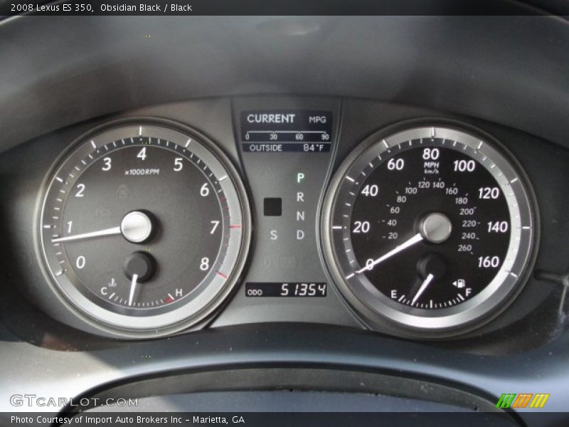 Obsidian Black / Black 2008 Lexus ES 350
