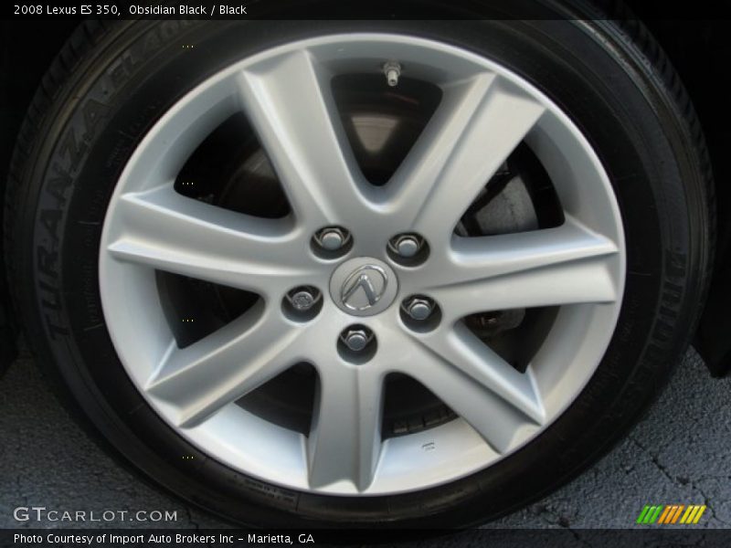 Obsidian Black / Black 2008 Lexus ES 350