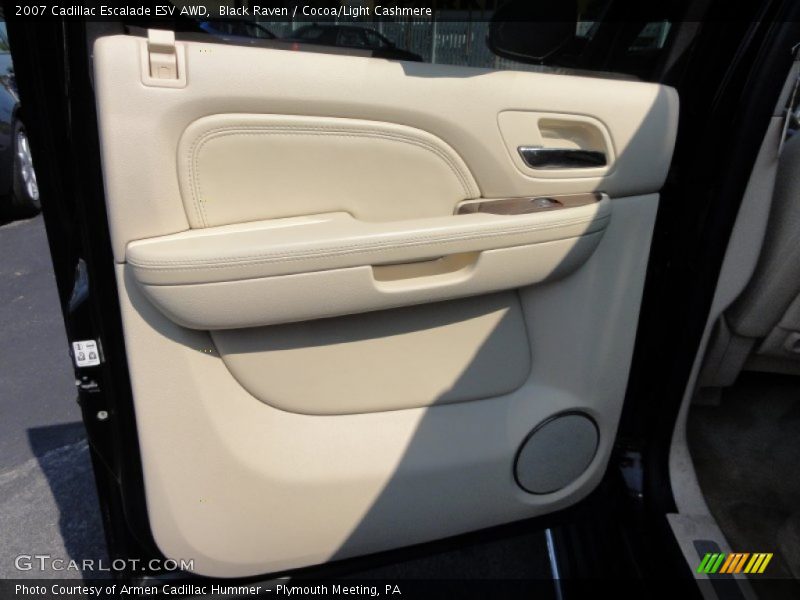 Black Raven / Cocoa/Light Cashmere 2007 Cadillac Escalade ESV AWD