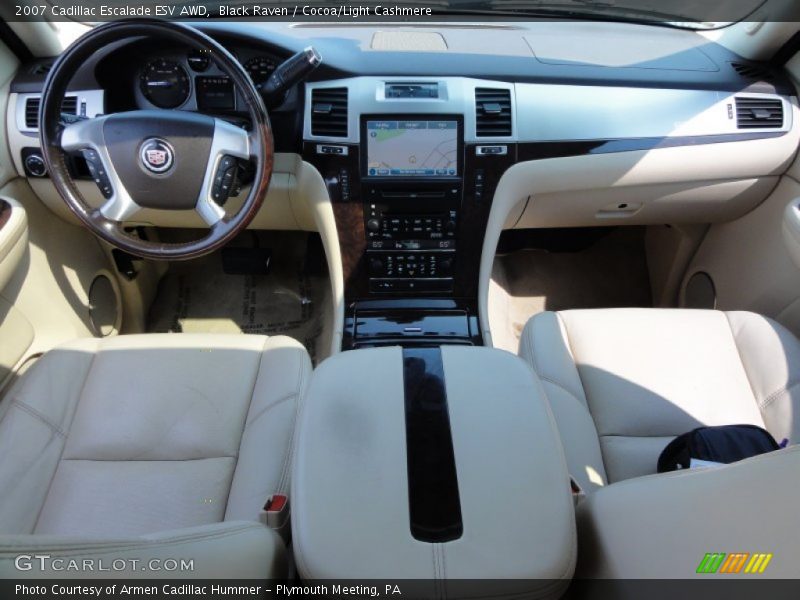 Black Raven / Cocoa/Light Cashmere 2007 Cadillac Escalade ESV AWD