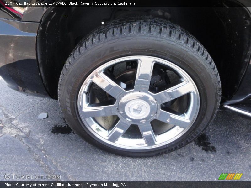 Black Raven / Cocoa/Light Cashmere 2007 Cadillac Escalade ESV AWD
