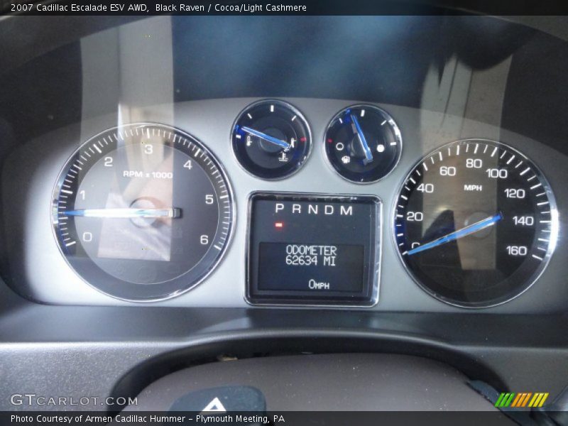 Black Raven / Cocoa/Light Cashmere 2007 Cadillac Escalade ESV AWD