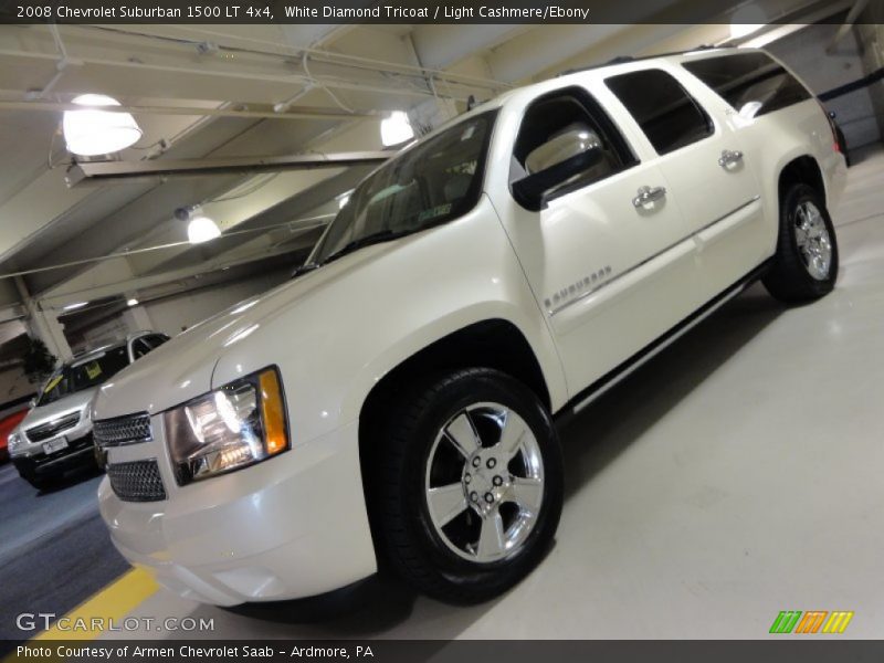 White Diamond Tricoat / Light Cashmere/Ebony 2008 Chevrolet Suburban 1500 LT 4x4