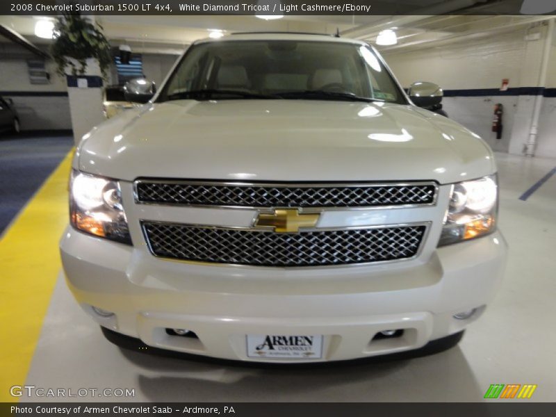 White Diamond Tricoat / Light Cashmere/Ebony 2008 Chevrolet Suburban 1500 LT 4x4