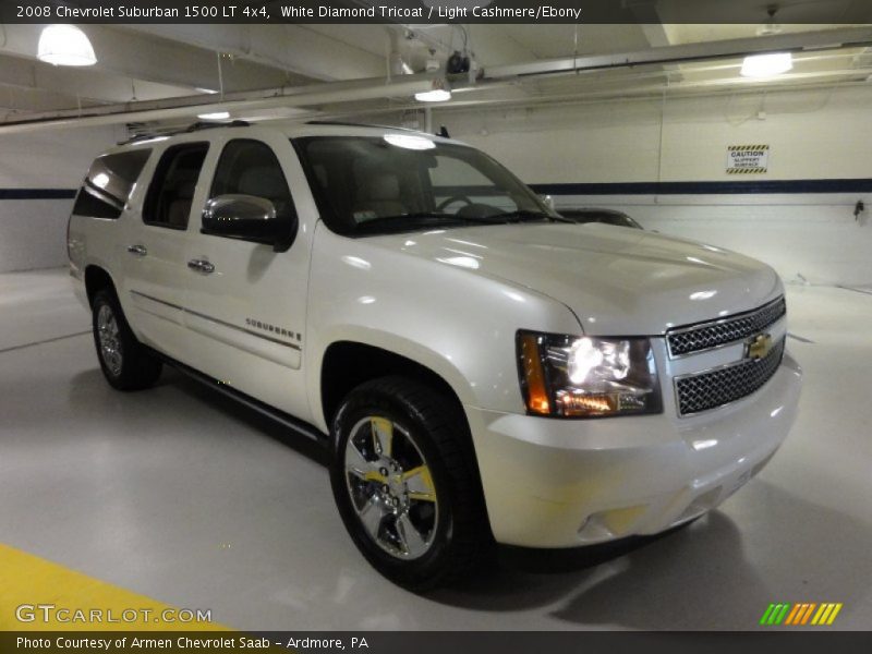White Diamond Tricoat / Light Cashmere/Ebony 2008 Chevrolet Suburban 1500 LT 4x4