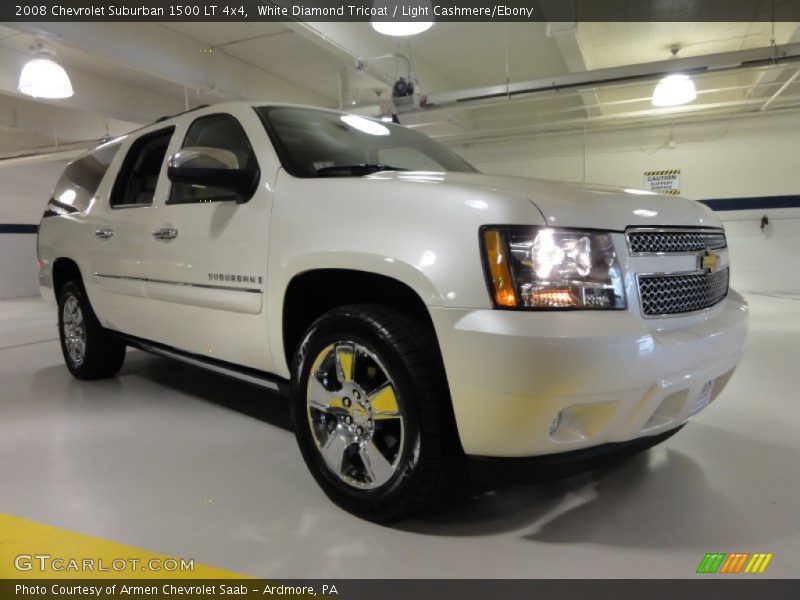 White Diamond Tricoat / Light Cashmere/Ebony 2008 Chevrolet Suburban 1500 LT 4x4