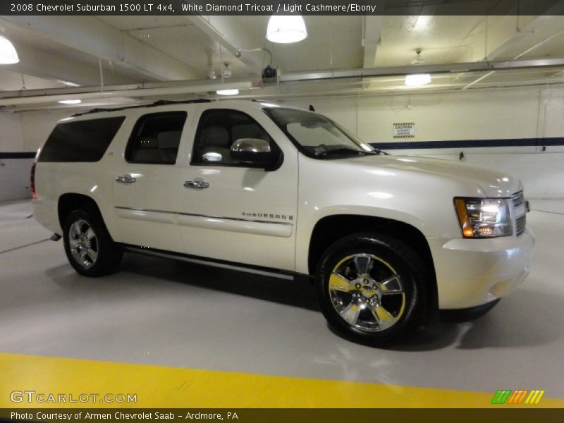 White Diamond Tricoat / Light Cashmere/Ebony 2008 Chevrolet Suburban 1500 LT 4x4