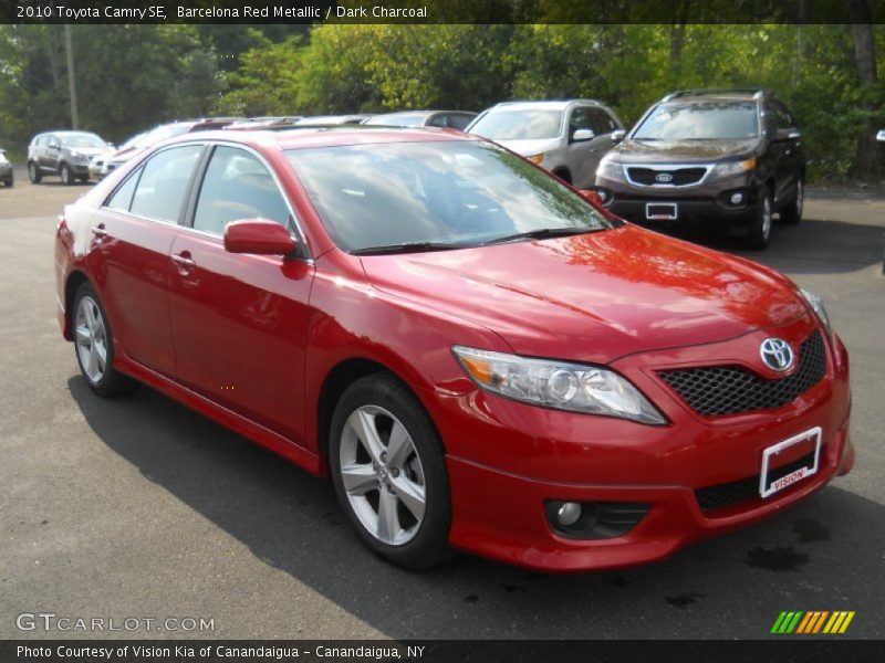Barcelona Red Metallic / Dark Charcoal 2010 Toyota Camry SE