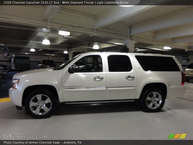 White Diamond Tricoat / Light Cashmere/Ebony 2008 Chevrolet Suburban 1500 LT 4x4