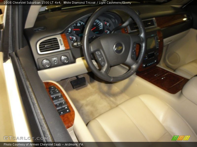 White Diamond Tricoat / Light Cashmere/Ebony 2008 Chevrolet Suburban 1500 LT 4x4