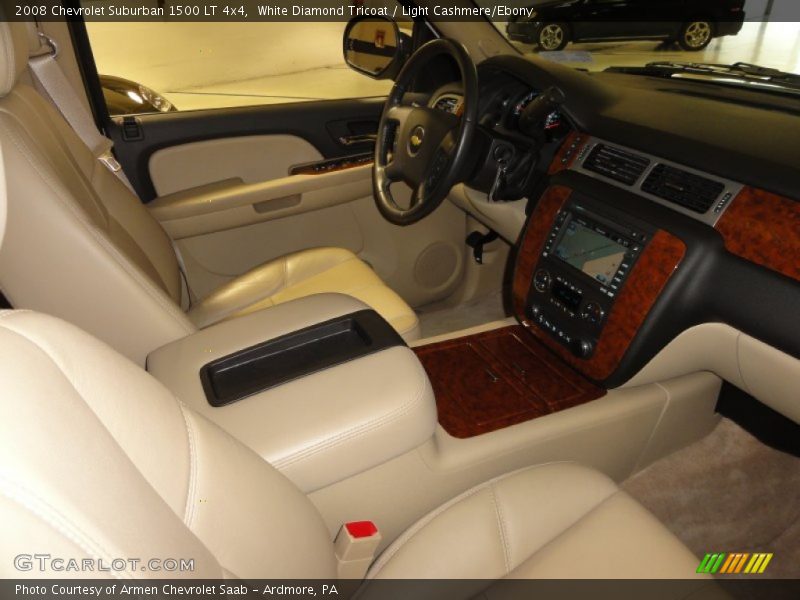 White Diamond Tricoat / Light Cashmere/Ebony 2008 Chevrolet Suburban 1500 LT 4x4