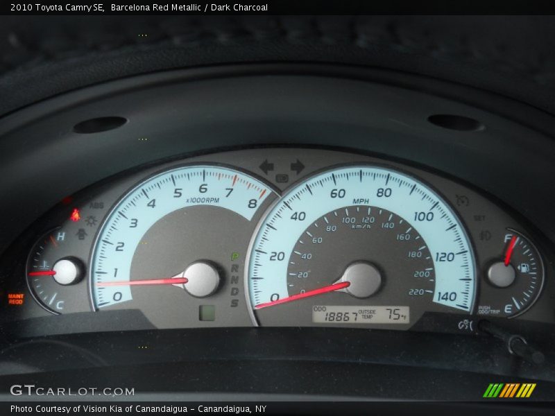 Barcelona Red Metallic / Dark Charcoal 2010 Toyota Camry SE