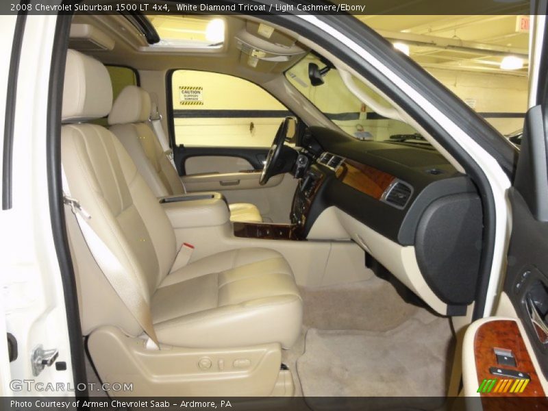 White Diamond Tricoat / Light Cashmere/Ebony 2008 Chevrolet Suburban 1500 LT 4x4