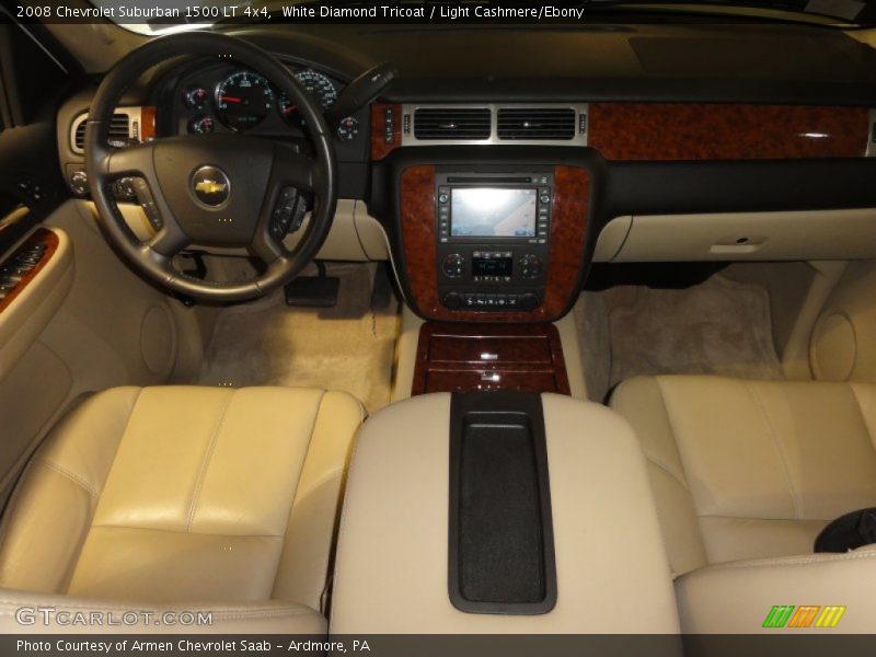 White Diamond Tricoat / Light Cashmere/Ebony 2008 Chevrolet Suburban 1500 LT 4x4