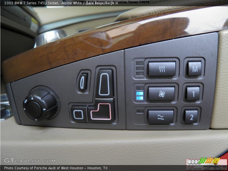 Alpine White / Dark Beige/Beige III 2003 BMW 7 Series 745Li Sedan