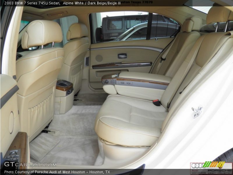 Alpine White / Dark Beige/Beige III 2003 BMW 7 Series 745Li Sedan