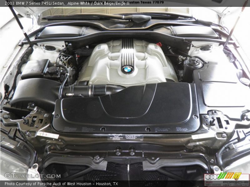 Alpine White / Dark Beige/Beige III 2003 BMW 7 Series 745Li Sedan