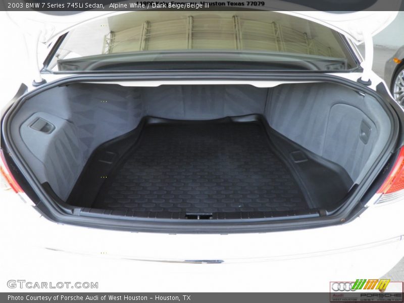 Alpine White / Dark Beige/Beige III 2003 BMW 7 Series 745Li Sedan