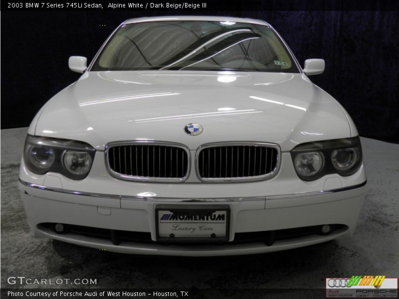 Alpine White / Dark Beige/Beige III 2003 BMW 7 Series 745Li Sedan