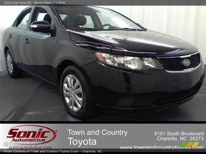 Ebony Black / Coffee 2010 Kia Forte EX