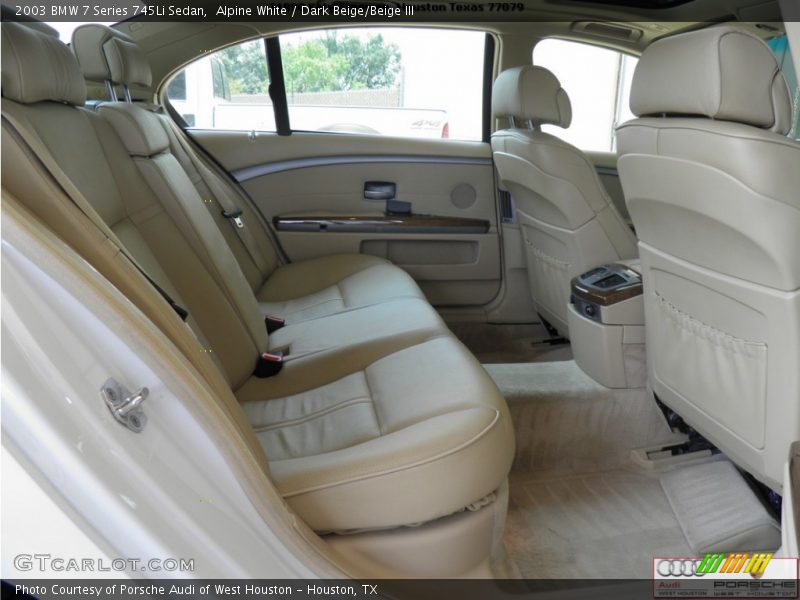 Alpine White / Dark Beige/Beige III 2003 BMW 7 Series 745Li Sedan