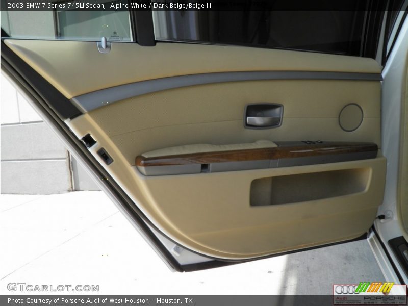 Alpine White / Dark Beige/Beige III 2003 BMW 7 Series 745Li Sedan