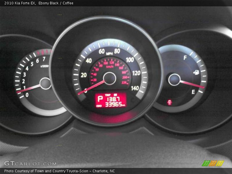 Ebony Black / Coffee 2010 Kia Forte EX