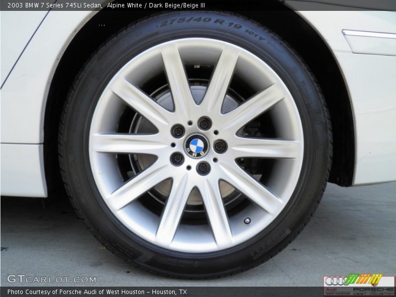 Alpine White / Dark Beige/Beige III 2003 BMW 7 Series 745Li Sedan