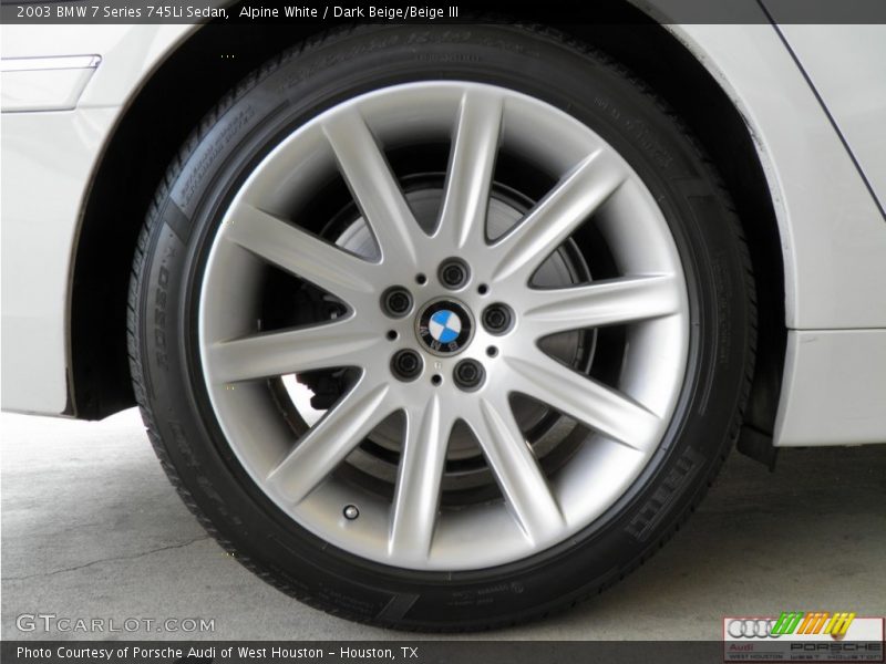 Alpine White / Dark Beige/Beige III 2003 BMW 7 Series 745Li Sedan