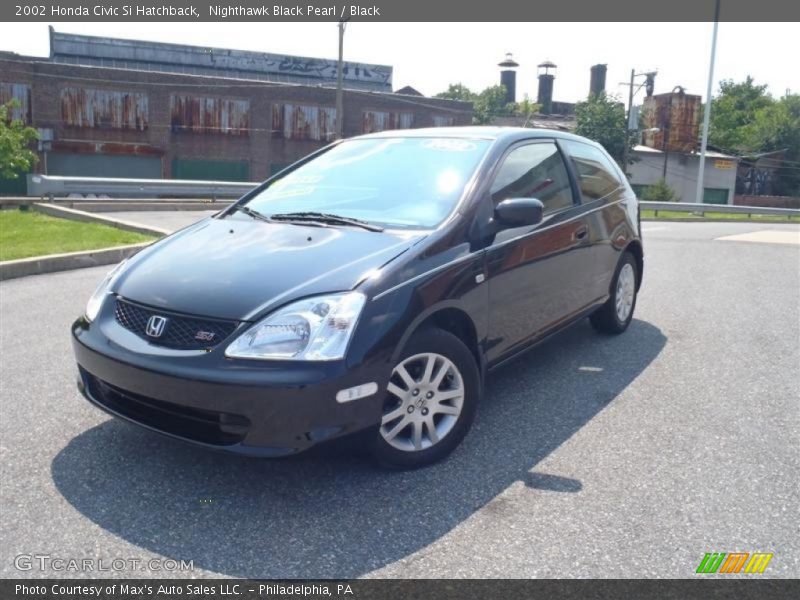 Nighthawk Black Pearl / Black 2002 Honda Civic Si Hatchback