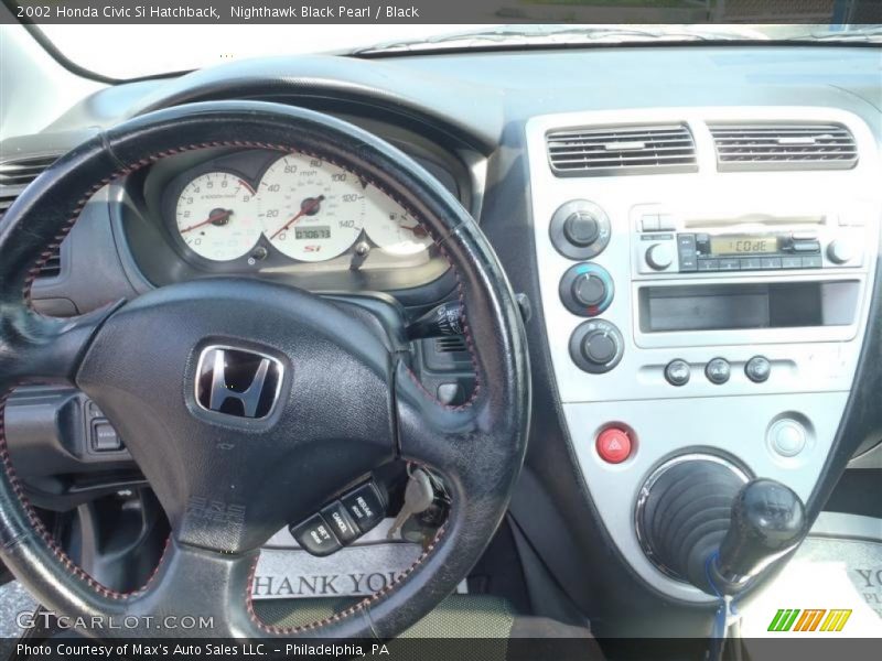 Nighthawk Black Pearl / Black 2002 Honda Civic Si Hatchback