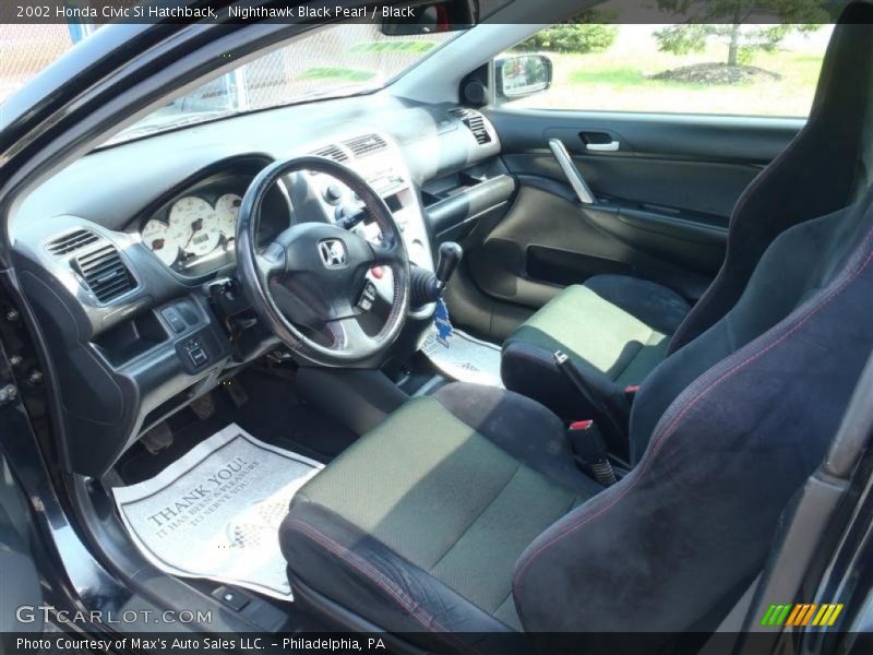 Nighthawk Black Pearl / Black 2002 Honda Civic Si Hatchback