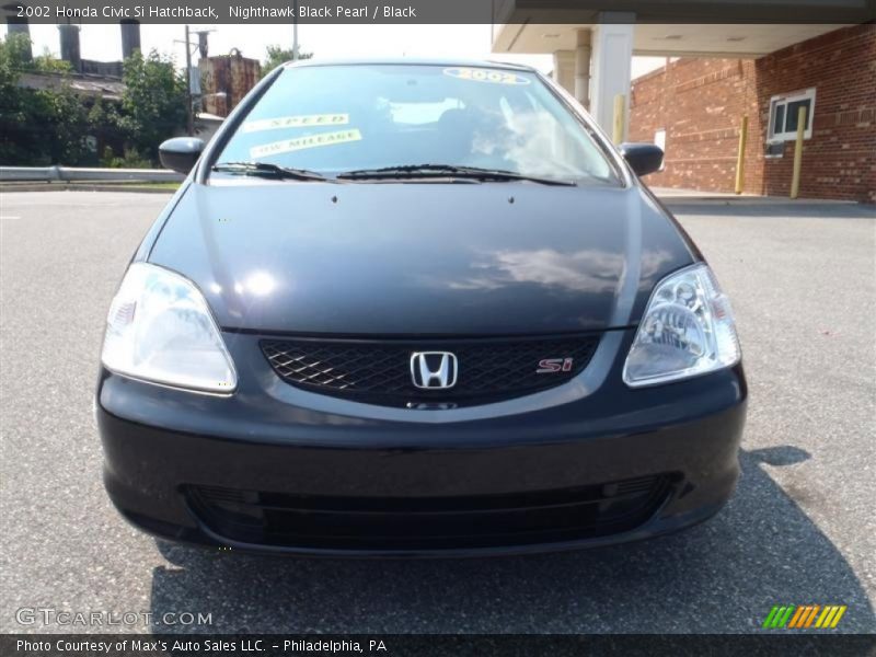 Nighthawk Black Pearl / Black 2002 Honda Civic Si Hatchback