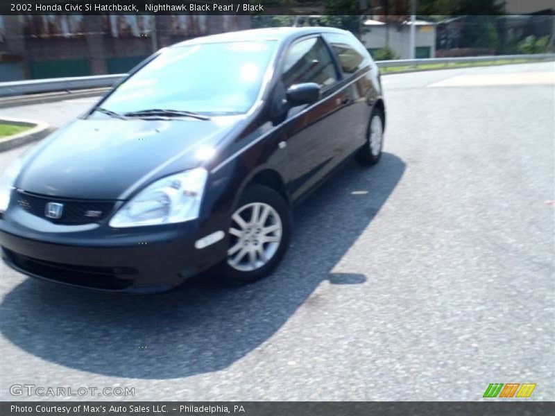 Nighthawk Black Pearl / Black 2002 Honda Civic Si Hatchback