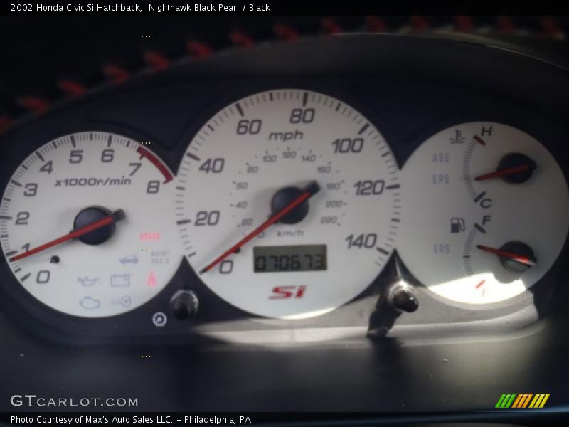 Nighthawk Black Pearl / Black 2002 Honda Civic Si Hatchback