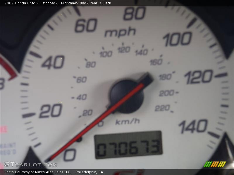 Nighthawk Black Pearl / Black 2002 Honda Civic Si Hatchback