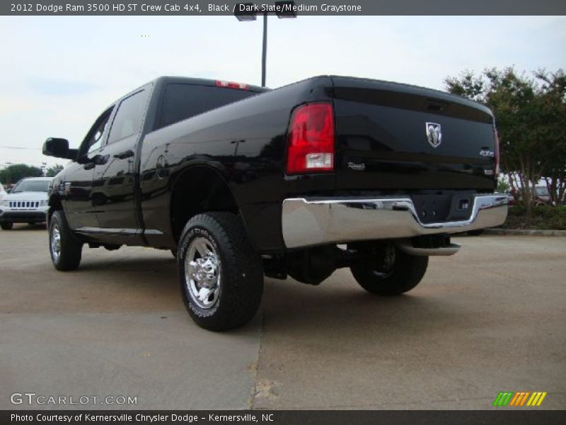 Black / Dark Slate/Medium Graystone 2012 Dodge Ram 3500 HD ST Crew Cab 4x4