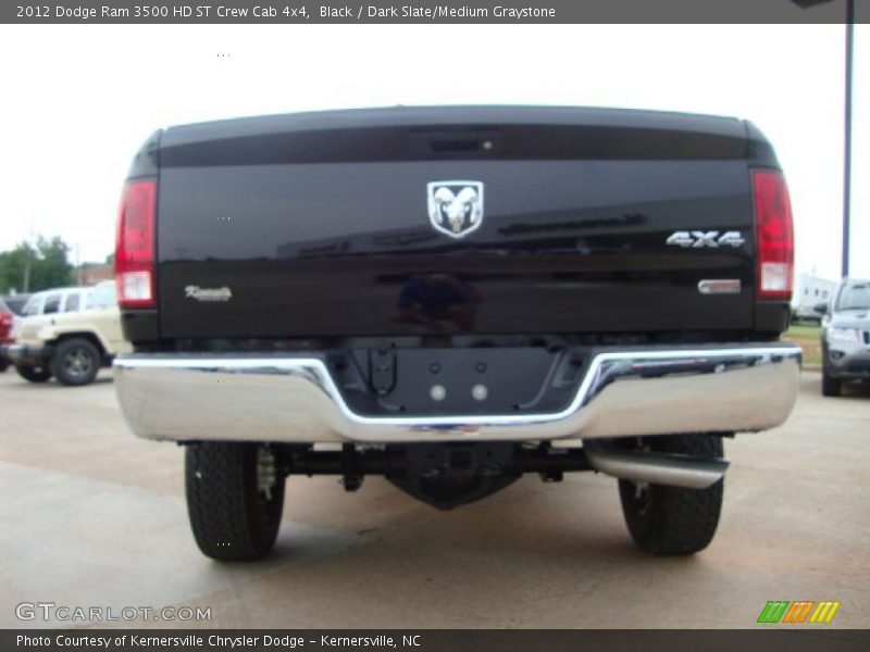 Black / Dark Slate/Medium Graystone 2012 Dodge Ram 3500 HD ST Crew Cab 4x4