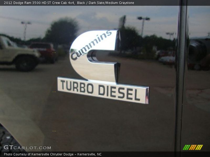 Black / Dark Slate/Medium Graystone 2012 Dodge Ram 3500 HD ST Crew Cab 4x4
