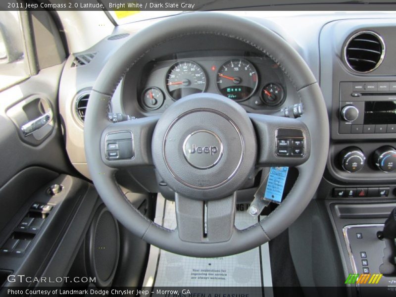 Bright White / Dark Slate Gray 2011 Jeep Compass 2.0 Latitude