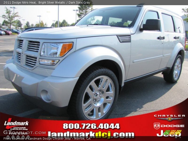 Bright Silver Metallic / Dark Slate Gray 2011 Dodge Nitro Heat