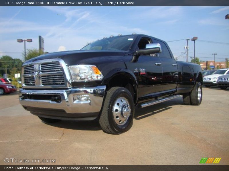 Black / Dark Slate 2012 Dodge Ram 3500 HD Laramie Crew Cab 4x4 Dually